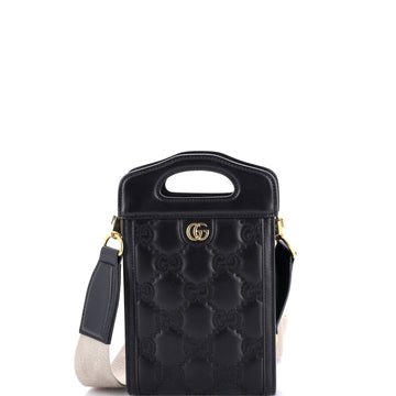 Gucci Top Handle Crossbody Bag GG Matelasse Leather Mini