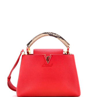 Louis Vuitton Capucines Bag Leather with Snakeskin BB