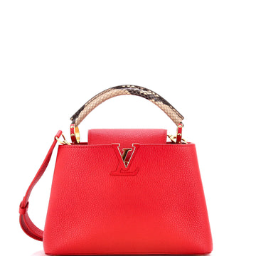 Louis Vuitton Capucines Bag Leather with Snakeskin BB