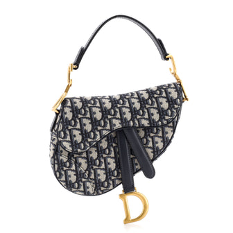 Christian Dior Saddle Handbag Oblique Canvas Mini