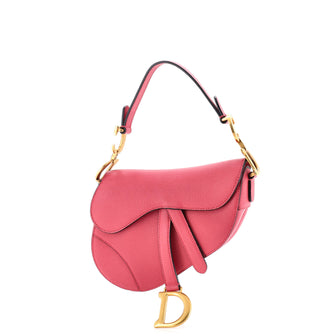 Christian Dior Saddle Handbag Leather Mini