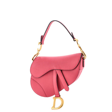 Christian Dior Saddle Handbag Leather Mini