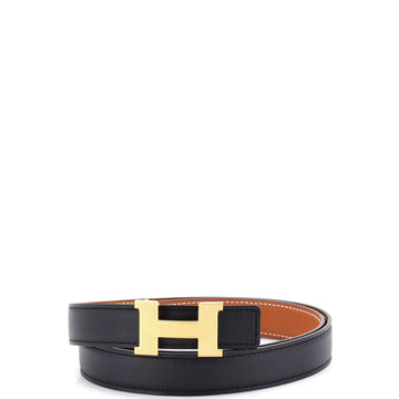 Hermes Constance Reversible Belt Leather with Guilloche Hardware Thin