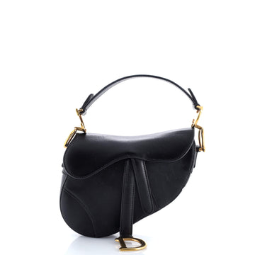 Christian Dior Saddle Handbag Leather Mini