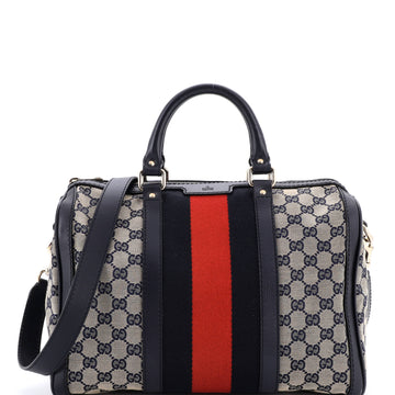 Gucci Vintage Web Boston Bag GG Canvas Medium