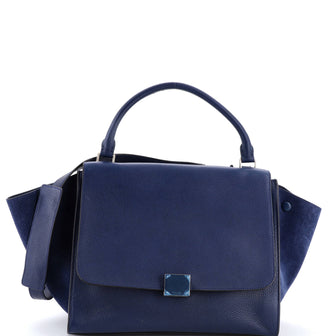 Celine Trapeze Bag Leather with Suede Medium
