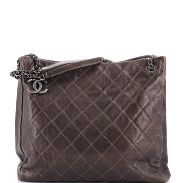 Chanel Chic Shopping Tote Quilted Caviar North South