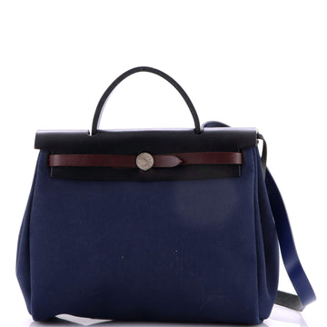 Hermes Herbag Zip Leather and Toile 31