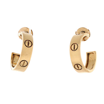 Cartier Love Hoop Earrings 18K Yellow Gold 5.5mm