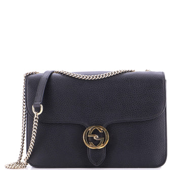 Gucci Interlocking Shoulder Bag Leather Medium