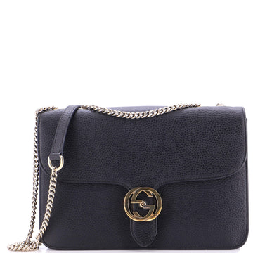 Gucci Interlocking Shoulder Bag Leather Medium