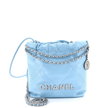 Chanel 22 Chain Hobo Quilted Shaded Calfskin Mini