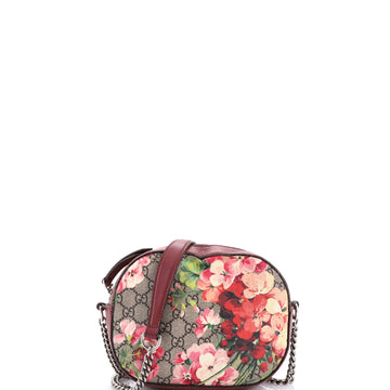 Gucci Chain Crossbody Bag Blooms Print GG Coated Canvas Mini