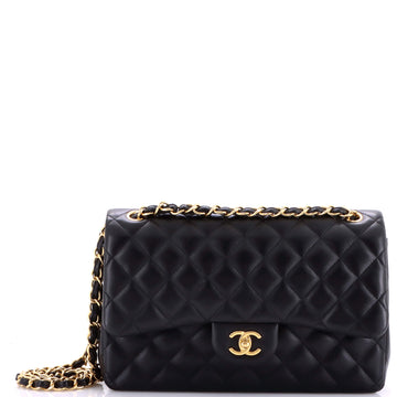 Chanel Classic Double Flap Bag Quilted Lambskin Jumbo
