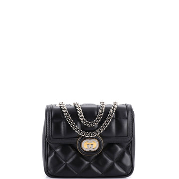 Gucci Deco Chain Flap Bag Mixed Matelasse Leather Mini