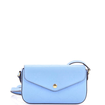 Gucci Envelope Flap Crossbody Bag Jumbo GG Embossed Leather Super Mini
