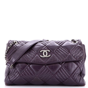 Chanel In and Out Flap Bag Quilted Lambskin Maxi