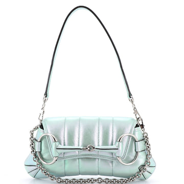 Gucci Horsebit Chain Shoulder Bag Vertical Quilted Leather Small