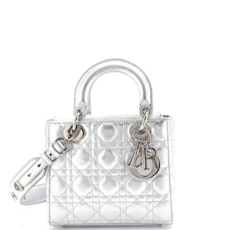 Christian Dior My ABCDior Lady Dior Bag Metallic Cannage Quilt Leather