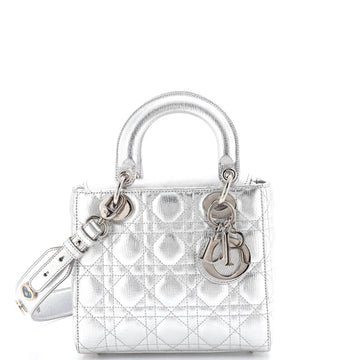 Christian Dior My ABCDior Lady Dior Bag Metallic Cannage Quilt Leather