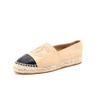 Chanel Women's CC Cap Toe Espadrilles Leather