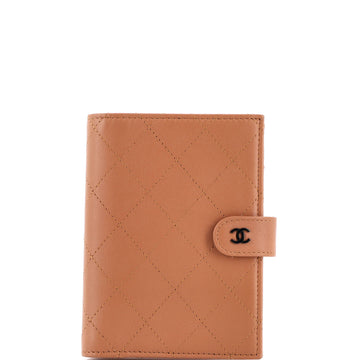 Chanel CC Passport Holder Stitched Calfskin
