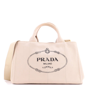 Prada Canapa Convertible Tote Canvas Large