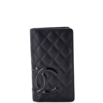Chanel Cambon Bifold Wallet Quilted Lambskin Long