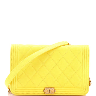 Chanel Boy Wallet on Chain Quilted Caviar