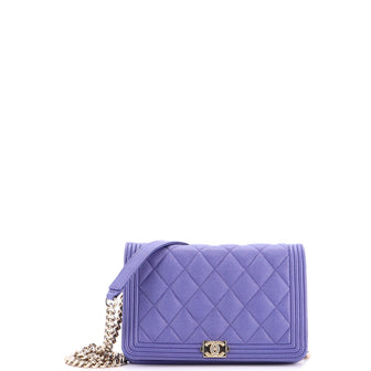 Chanel Boy Wallet on Chain Quilted Caviar