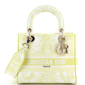 Christian Dior Lady D-Lite Bag Embroidered Canvas Medium
