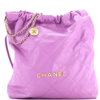 Chanel 22 Chain Hobo Quilted Calfskin Large