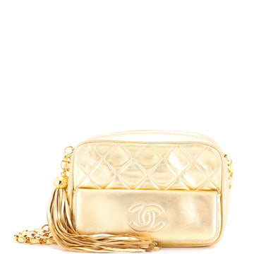 Chanel Vintage Front Pocket Camera Bag Quilted Leather Small