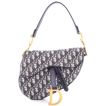 Christian Dior Saddle Handbag Oblique Canvas Medium