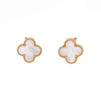 Van Cleef & Arpels Vintage Alhambra Earrings 18K Yellow Gold and Mother of Pearl