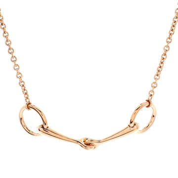 Hermes Filet d'Or Necklace 18K Rose Gold Small