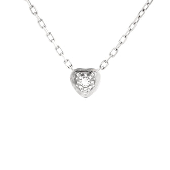 Cartier D'Amour Heart Pendant Necklace 18K White Gold with Diamond