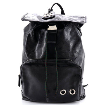 Gucci Buckle Backpack GG Imprime Large