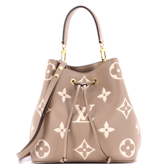 Louis Vuitton NeoNoe Handbag Bicolor Monogram Empreinte Giant MM