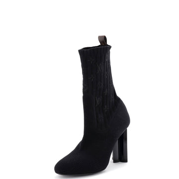 Louis Vuitton Women's Silhouette Ankle Boots Monogram Knit Fabric
