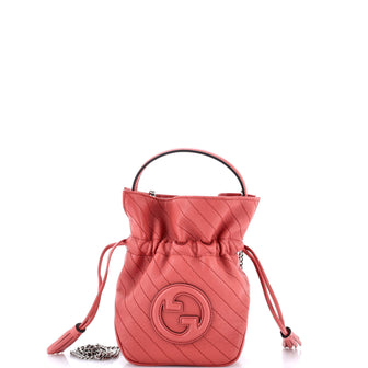 Gucci Blondie NM Bucket Bag Diagonal Quilted Leather Mini