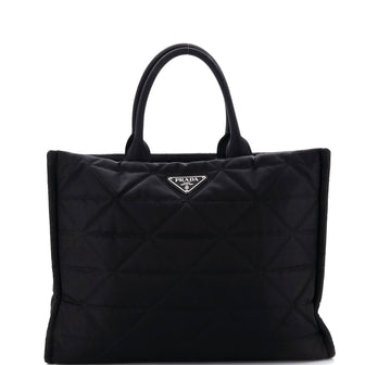 Prada Open Shopping Tote Quilted Re-Nylon Large