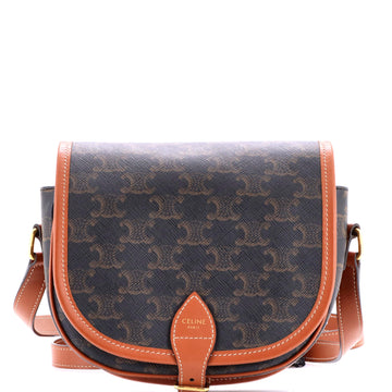 Celine Folco Bag Triomphe Coated Canvas Medium