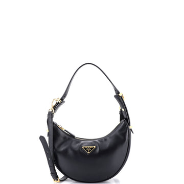 Prada Arque Half Moon Hobo Leather Small