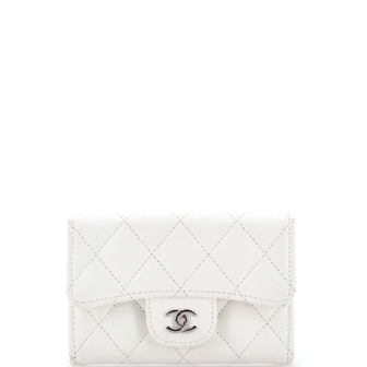 Chanel Classic Flap Card Case Quilted Caviar