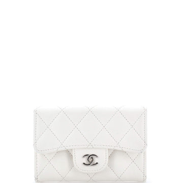 Chanel Classic Flap Card Case Quilted Caviar