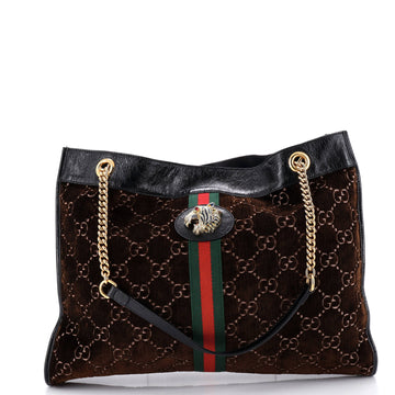 Gucci Rajah Chain Tote GG Velvet Large