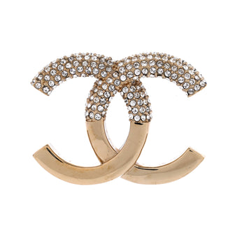 Chanel CC Brooch Metal with Crystals