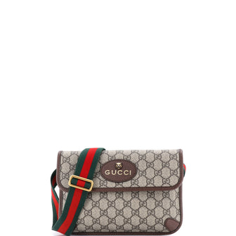 Gucci Neo Vintage Flap Belt Bag GG Coated Canvas
