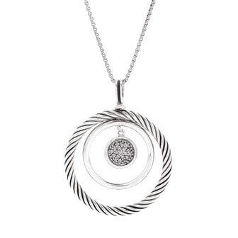 David Yurman Mobile Circle Necklace Sterling Silver with Diamonds